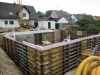 Verschalung wird aufgebaut