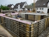 Verschalung wird aufgebaut