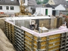 Verschalung wird aufgebaut